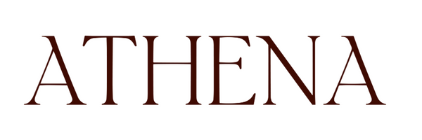 The word 'ATHENA' in a stylized font on a white background